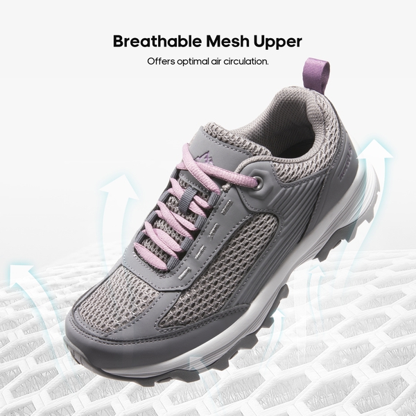 Women's Lightweight Breathable Mesh Hiking Shoes - DARK GREY - 3